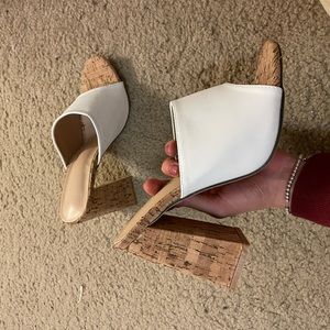 Brand new, never worn chunky cork heels